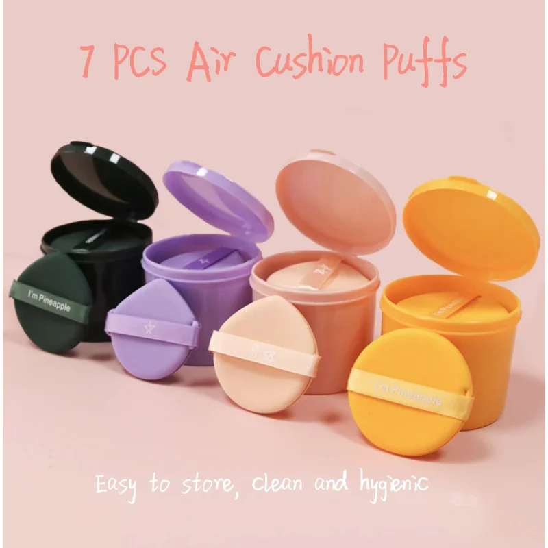 Juego de esponjas de maquillaje para mujer, herramientas de belleza suaves de doble cara, 7 piezas