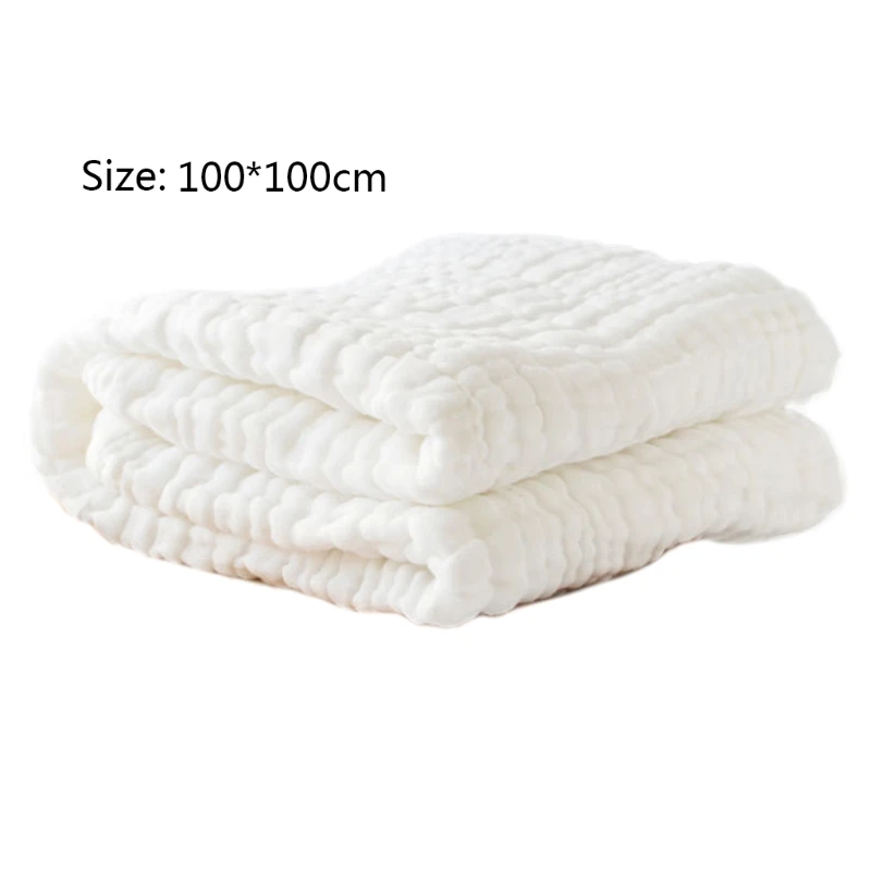 F62D Reusable Baby Muslin Blanket Infant Newborn Soft Breathable Gauze Bedding Bath Towel Shower Gifts