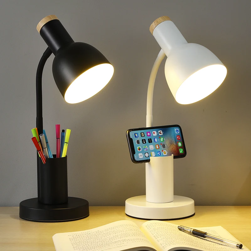 

Student reading learning Table lamp Nordic creative LED hose folding Desk lamp home desktop decorative lighting Eye light E27