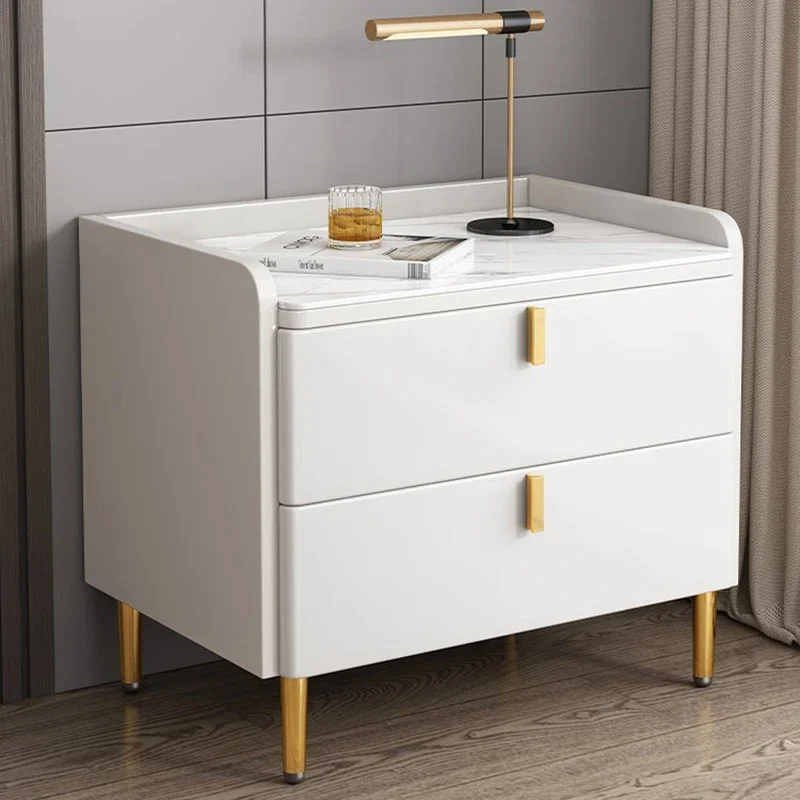 

White Low Nightstands Bedside Tables Side Wooden Nightstands luxury Filing Cabinet Display Criado Mudo Home Furniture YX50NS