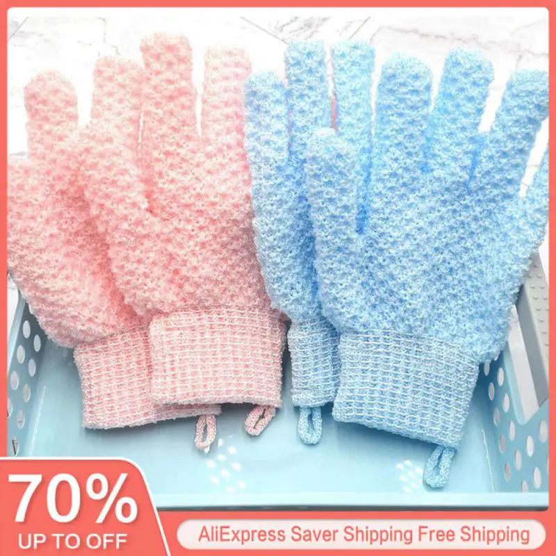 2/1PCS 목욕 엑스 폴리 에이 팅 장갑 미트 샤워 스크럽 장갑 마사지 스크럽 스폰지 워시 스킨 모이스춰 라이징 스파