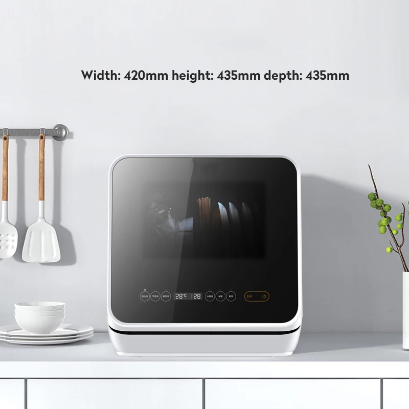 Mini portable table automatic dishwasher Hotel independent home restaurant kitchen dishwasher 435x420x435mm 3
