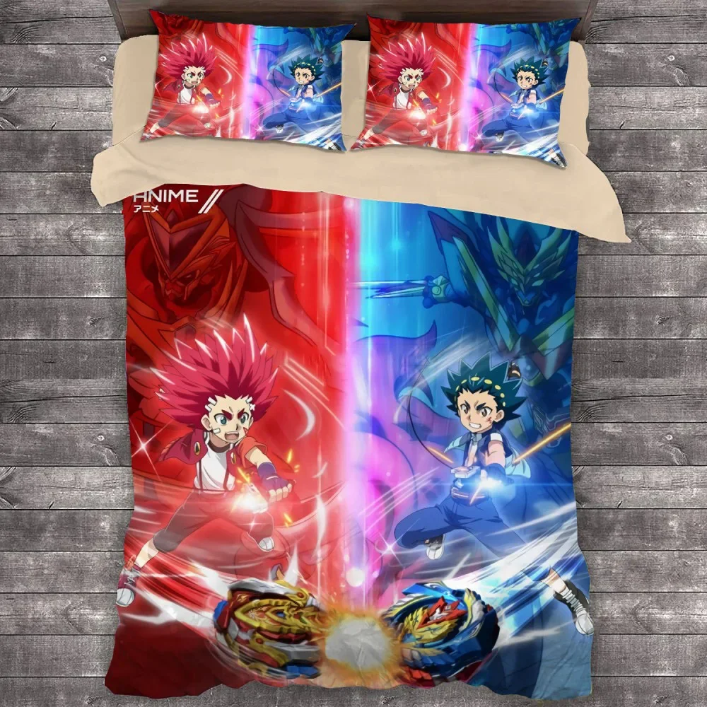 Anime Beyblade Burst Bedding Set Duvet Cover Bedroom Comforter Covers Single Twin King ​Size Quilt Cover Home Textile 2/3PCS 3