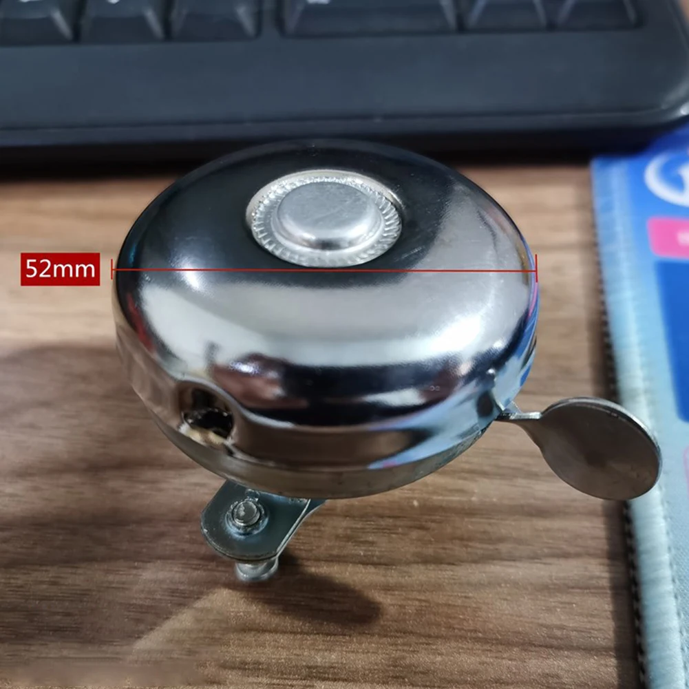 HighQualityBikeChromeBellSilverBlackUniversalPractical