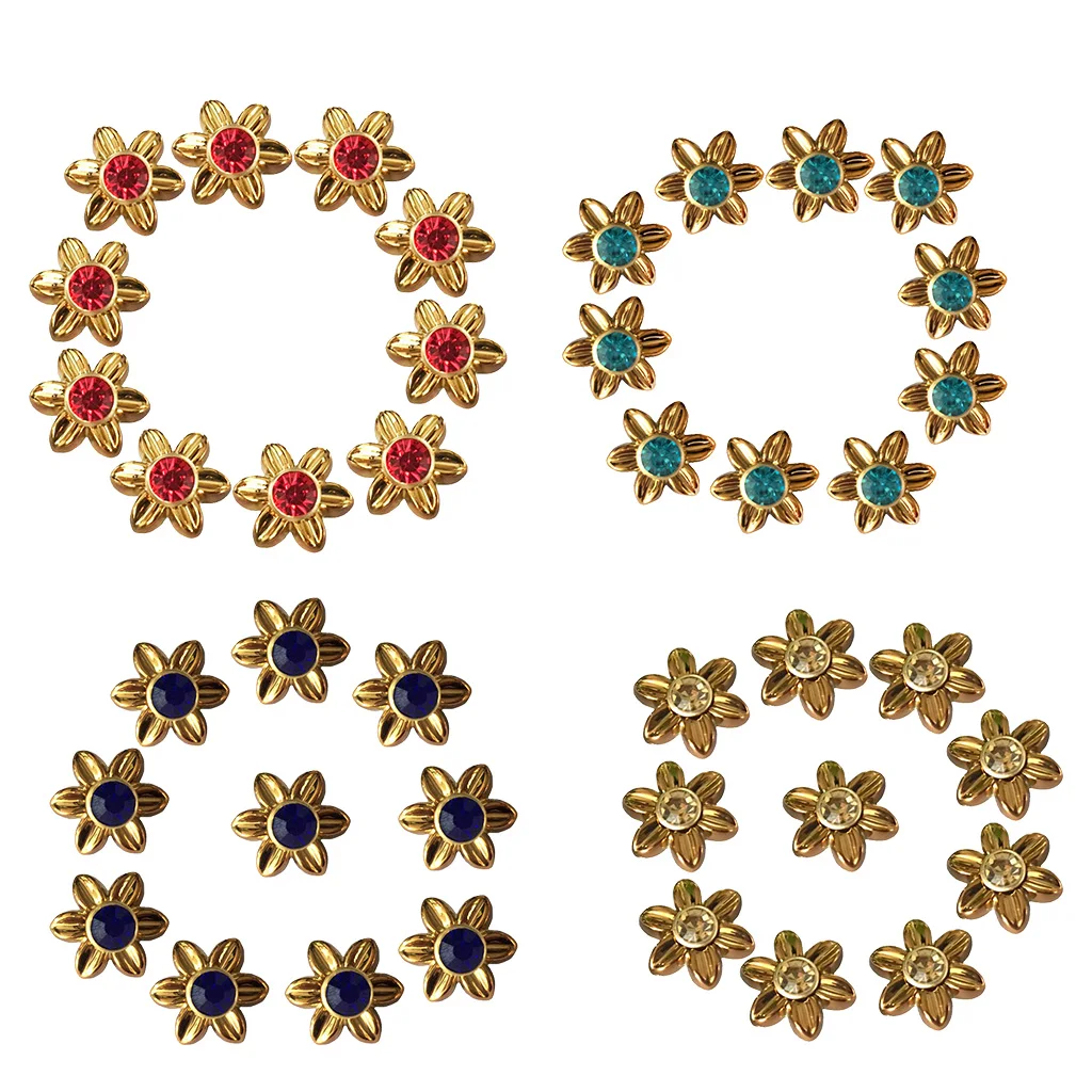 10Pcs Rhinestone Rivets Decorative Rivets Decorative DIY Round