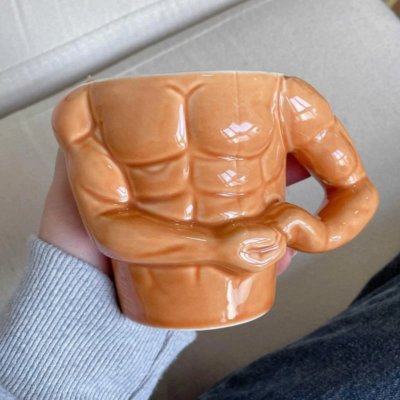 Muscular Man Shape Funny Mug Creativity Funny Ceramics Drinking Drinkware Juice Glassware Gifts Water Valentine Boyfriend Cups