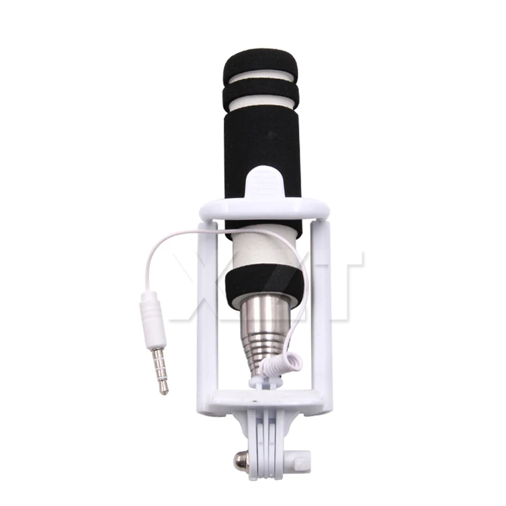 Selfie Stick 14cm to 60cm Extended Wired Selfie Holder Shutter Self-Portrait Self Pole Fold Monopod Tripod for Android for iOS