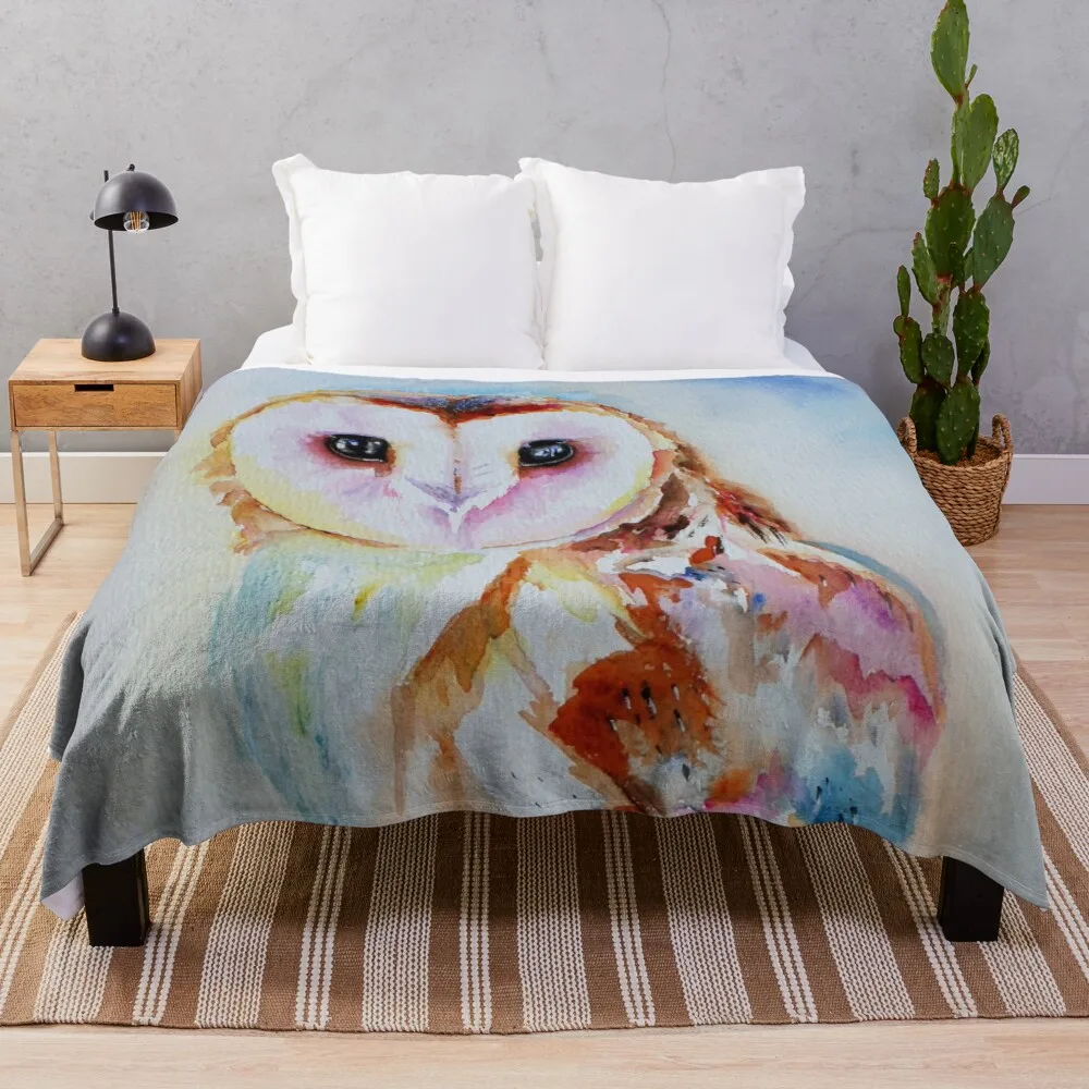 

Barn Owl Throw Blanket Luxury Throw Blanket