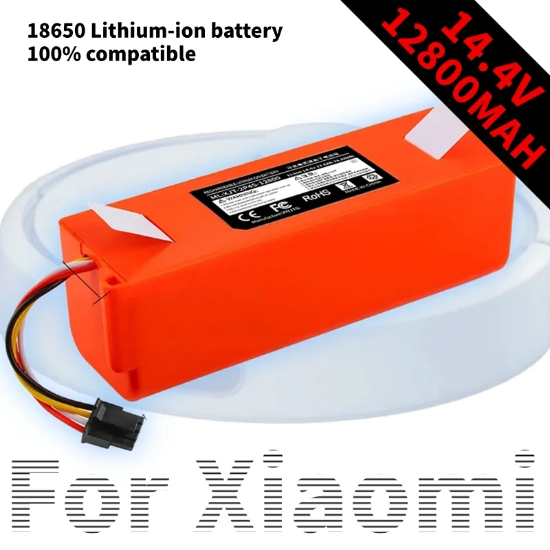 

14.4V 12800mAh Robotic Vacuum Cleaner Replacement Battery For Xiaomi Roborock S55 S60 S65 S50 S51 S5 MAX S6 Parts
