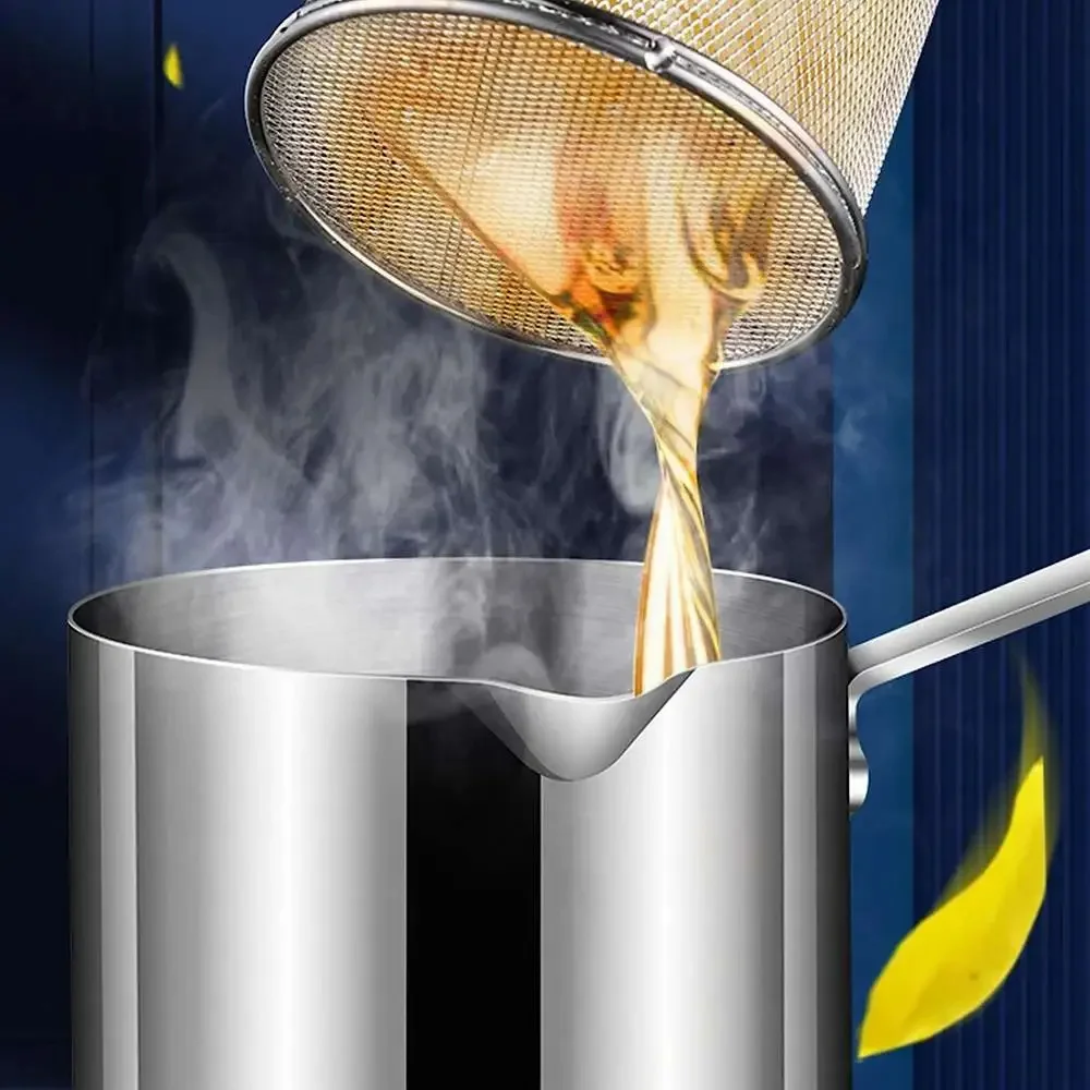 Description Picture 5 of itemStainless Steel Deep Fryer With Frying Basket Multifunctional Small Pot Kitchen Specific Frying Chicken And Other Cooking Tools