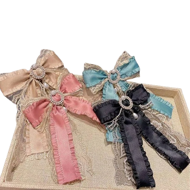 

Женская заколка для волос, с большим бантом