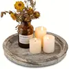 Wooden Decorative Tray, Small Farmhouse Table Centerpiece Rustic Whitewash Wood Plate, For Home Room Living Room Office Decor 4