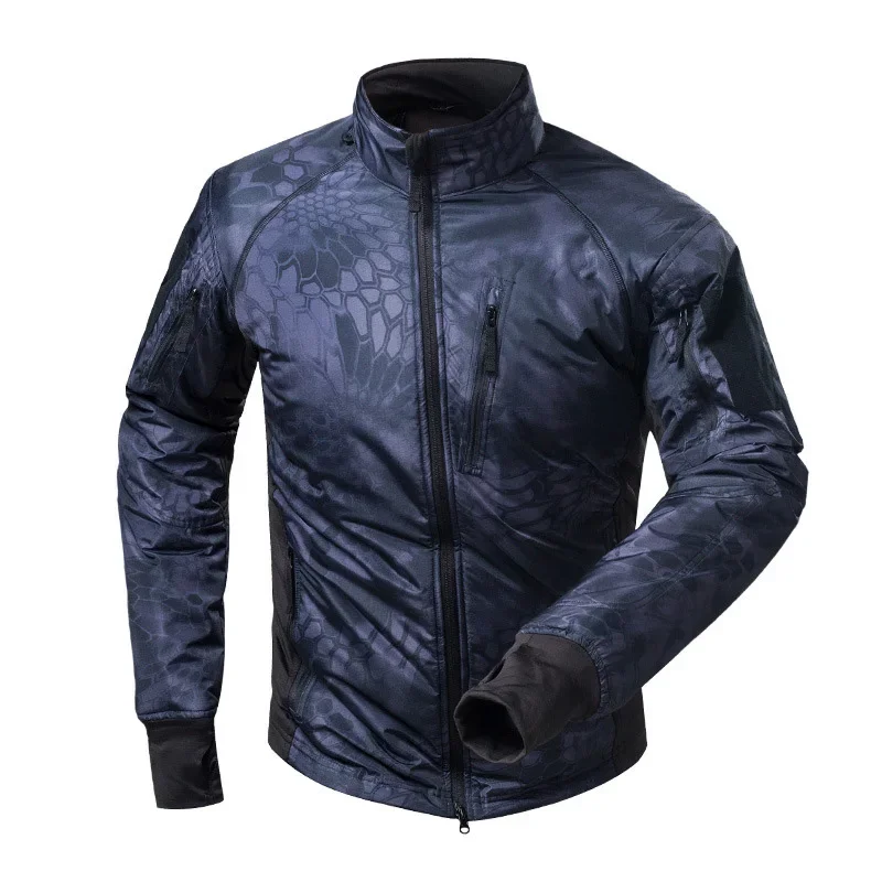Men's Camouflage Tactical Jacket Windbreaker Hooded Fleece Coat Outdoor Winter Waterproof Soft Shell Hoodies Hunting Clothes
