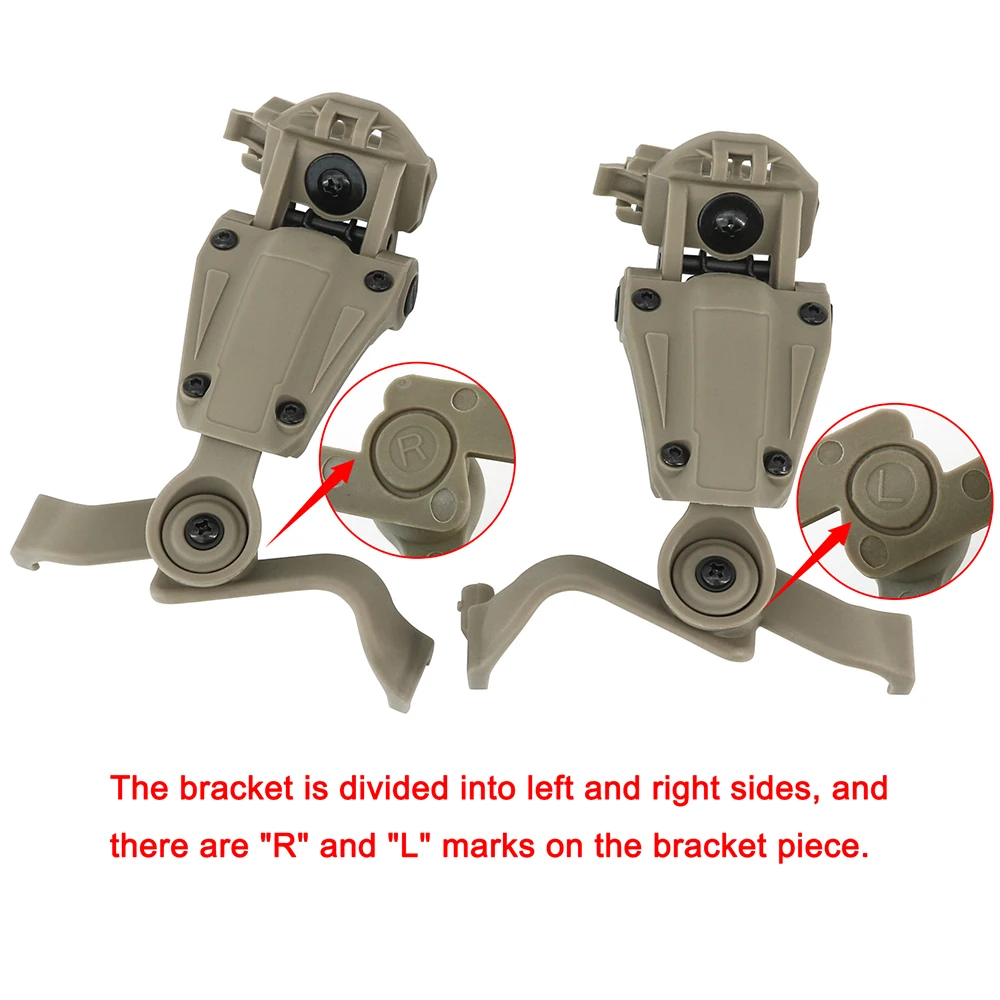 Tactical Headset M32 Earmuff ARC Rails Adapter Attachment Kit for EARMOR M32 / M32H Headset Airsoft Shooting Electronic Earmuffs