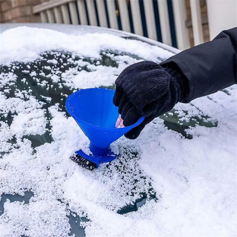 Auto Ice Scrape Funnel Car Window Glass Cleaning Tool Windshield Snow Remove Shovel Cleaning Brush home Windows Glass Clean Tool