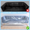 Waterproof Sofa Cover PE Transparent Furniture Dustproof Covers 1/2/3/4 Seat Couch Protection Cover Cat Dog Scratch Protector 5