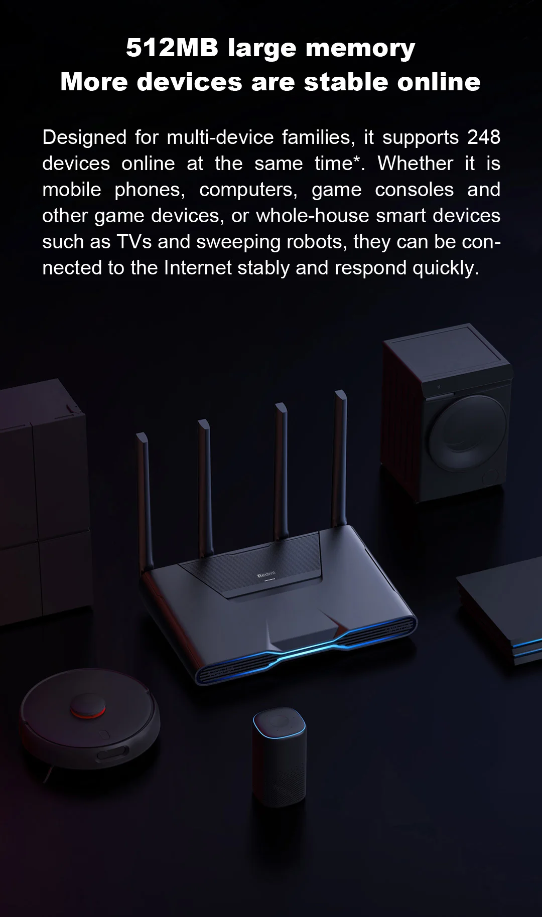 mesh wifi router Xiaomi NewRedmiAX5400 Router Cao Cấp Chuyên Nghiệp Chip Game Độc Lập Cổng Mạng 6 Tín Hiệu 5400 Megabit Wifi Enhanceme Mi wifi 6 mesh router