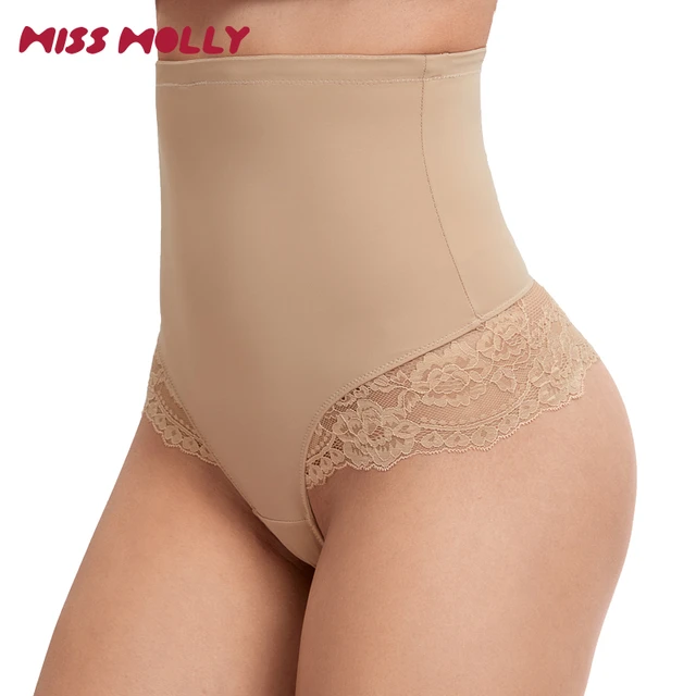 High Waist Tummy Control Panties Women Lace Thong Panty Body