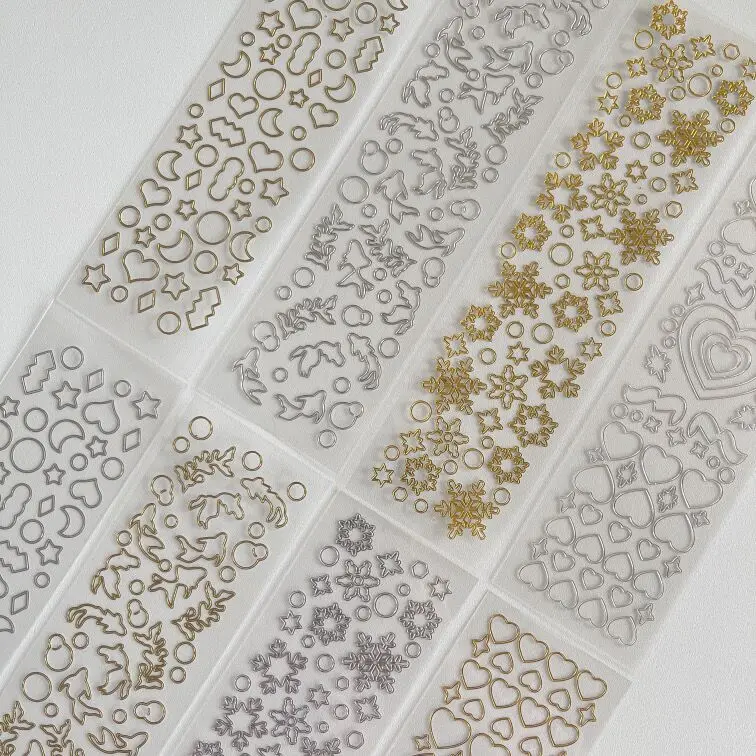 1 Pc Snowflake Heart Pattern Stickers Pet Toploader Deco Stickers Fai Da Te Scrapbooking Journaling Kpop Idol Photo Card Stickers