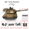 Heng Long 1/16 7.0 Customize Abrams Tank RC Remote 3918 360° Turret Barrel Recoil TH17803-SMT4 1