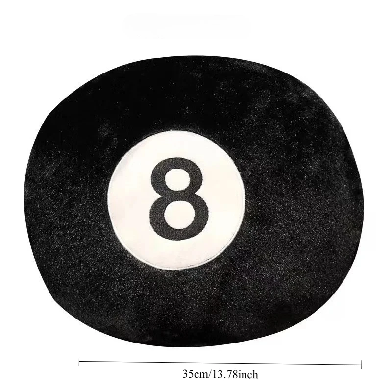 Nice Simulation Billiards 8 Ball Plush Pillow,Soft Eight Pool Players Indoor Sport Creative Gift,Home Decoration