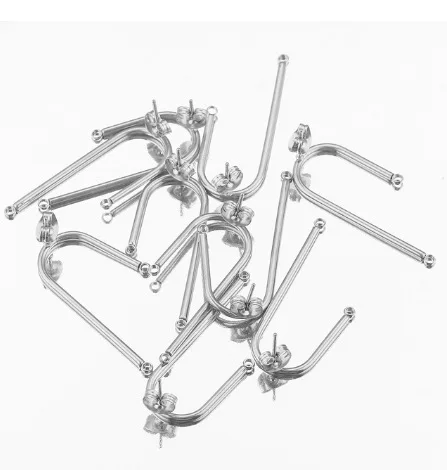 U Shaped Earrings Stainless Steel DIY Handmade Stud Earring Accessory 6