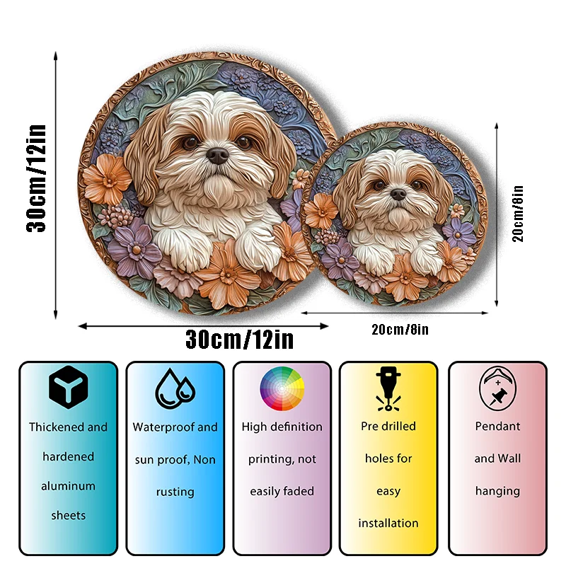Customizable Circular Aluminum Pet Memorial Decoration Premium Quality Pet Souvenir Tombstone for Dogs
