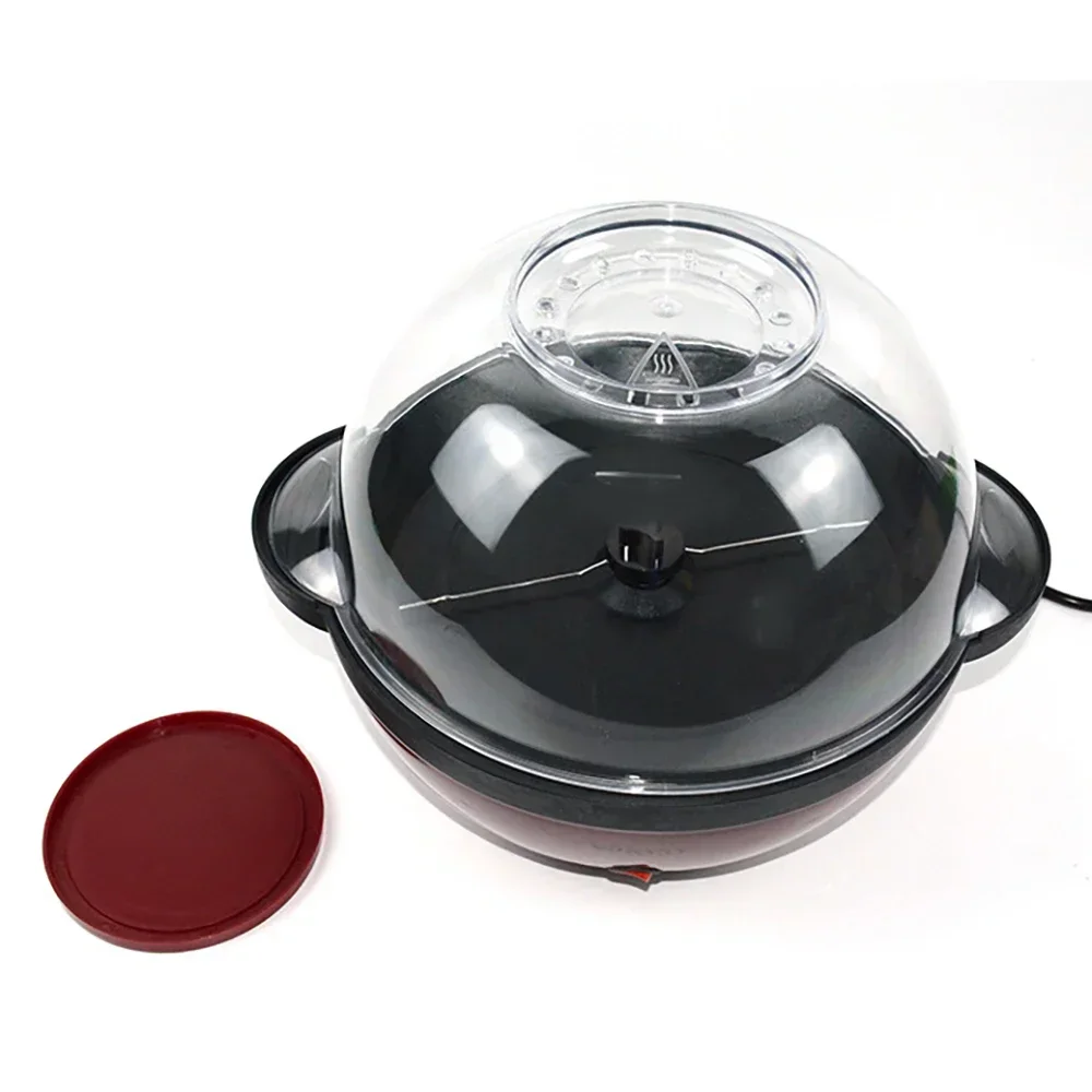 Popcorn Popper 850W Nonstick Plate Electric Stirring Quick-Heat Technology Cool Touch Handles Healthy Less Fat