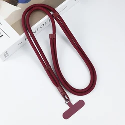Versatile and Adjustable Rotatable Mobile Phone Lanyard and Crossbody Neck Strap - Polyester / Nylon (Red / Pink)