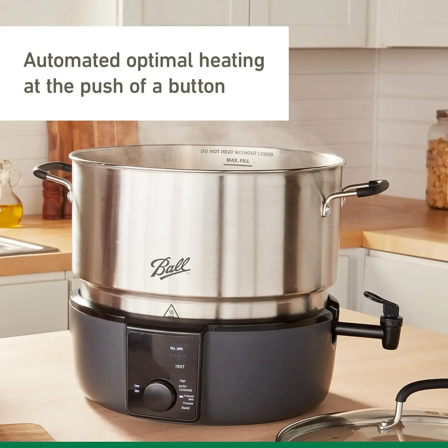 EasyCanner Electric Water Bath Canner 21 Quart Silver All-in-one Canner Does More with Multicooker and Steamer Functionality