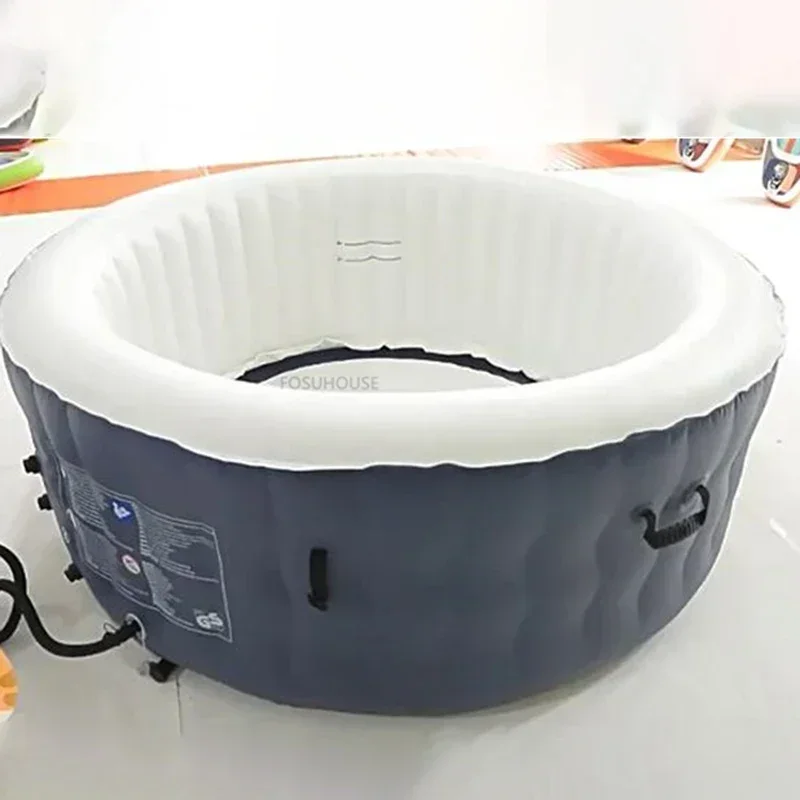 Round Bathtubs Whirlpool Inflatable Spa Bathtubs Sauna Rooms Folding Adult Portable Bathtub Whirlpool Household Massage Bathtub 4