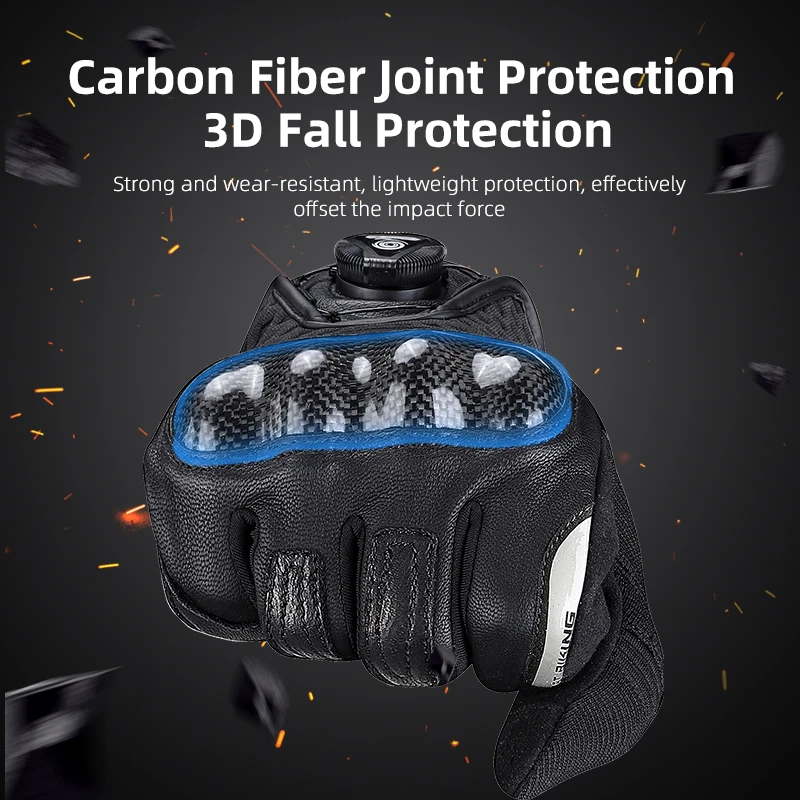 WEST BIKING Winter Cycling Gloves Full Finger Leather Tactical Gloves Touch Screen Sports Protection Motorcycle Bike Gloves 2