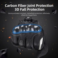 WEST BIKING Winter Cycling Gloves Full Finger Leather Tactical Gloves Touch Screen Sports Protection Motorcycle Bike Gloves 2