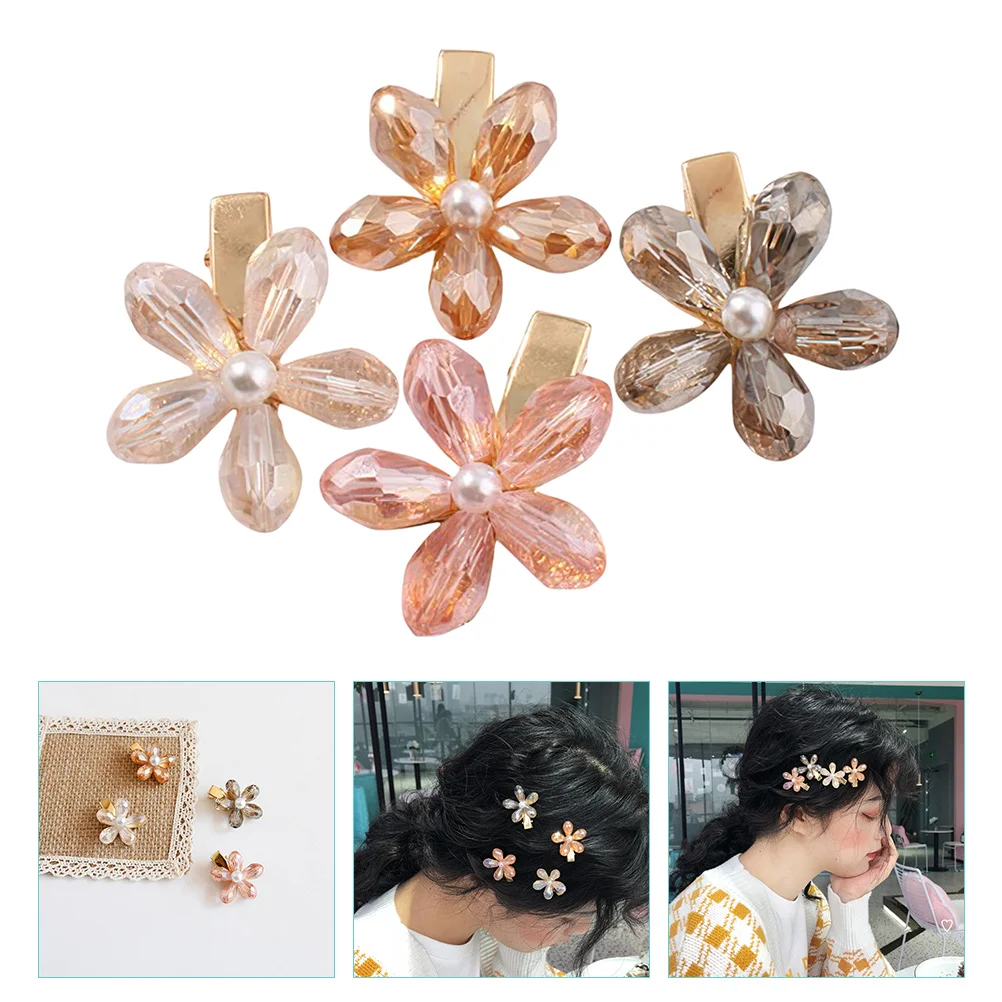 

4Pcs Flower Hair Clips Small Hair Clips Tiny Hair Clips Small Flower Hair Clips