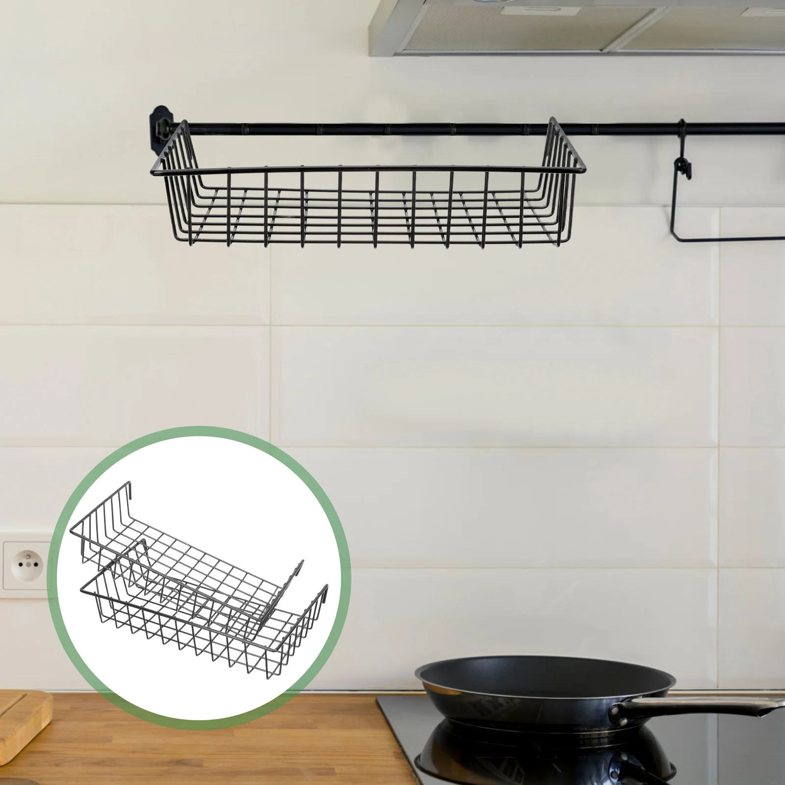 

Pegboard Wire Storage Basket Rack Straight Shelf Accessoris Grid Wall Panel Organizer Baskets for Shelves