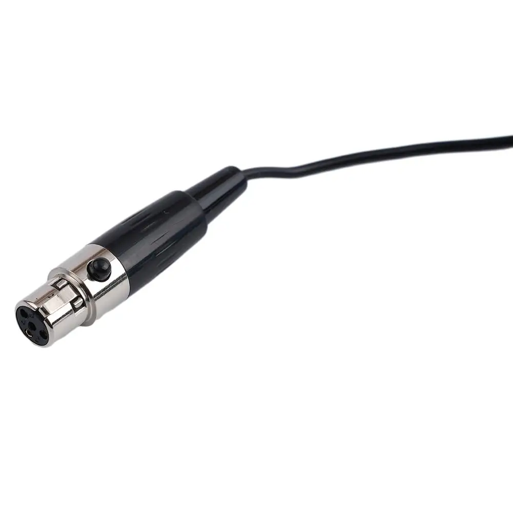 

1pc Microphone With Cover Black Lavalier Lapel Clip Micro Phone Mic 4-PIN Mini XLR TA4F For Wireless Metal Clip 1.2m Cable