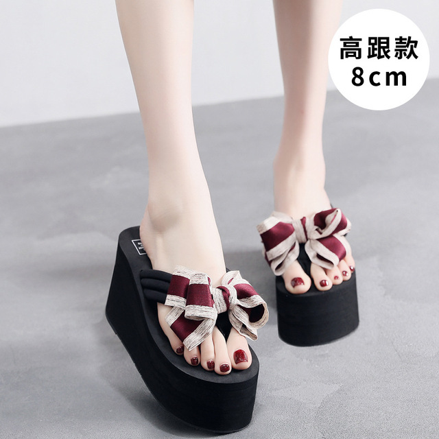 wears outside word procrastinates ms han edition bowknot beach cool sandals in the summer