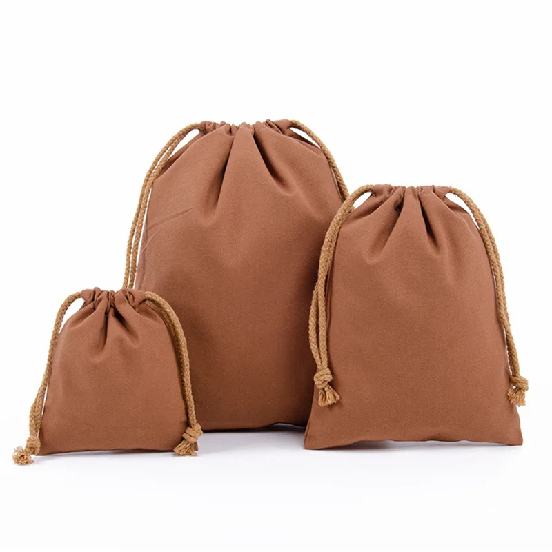Reusable Cotton Drawstring Bags Fabric Storage Bag for Sundries Fruit Vegetable Kitchen Produce Bags Drawstring Gift Bag Pocket 4