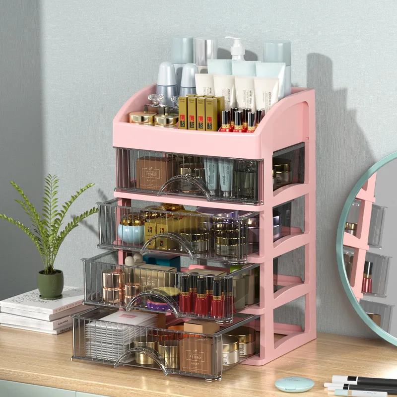 Makeup Storage Box Plastic Large Capacity Storage For Jewelry Nail Polish Lipstick Skincare Cosmetics