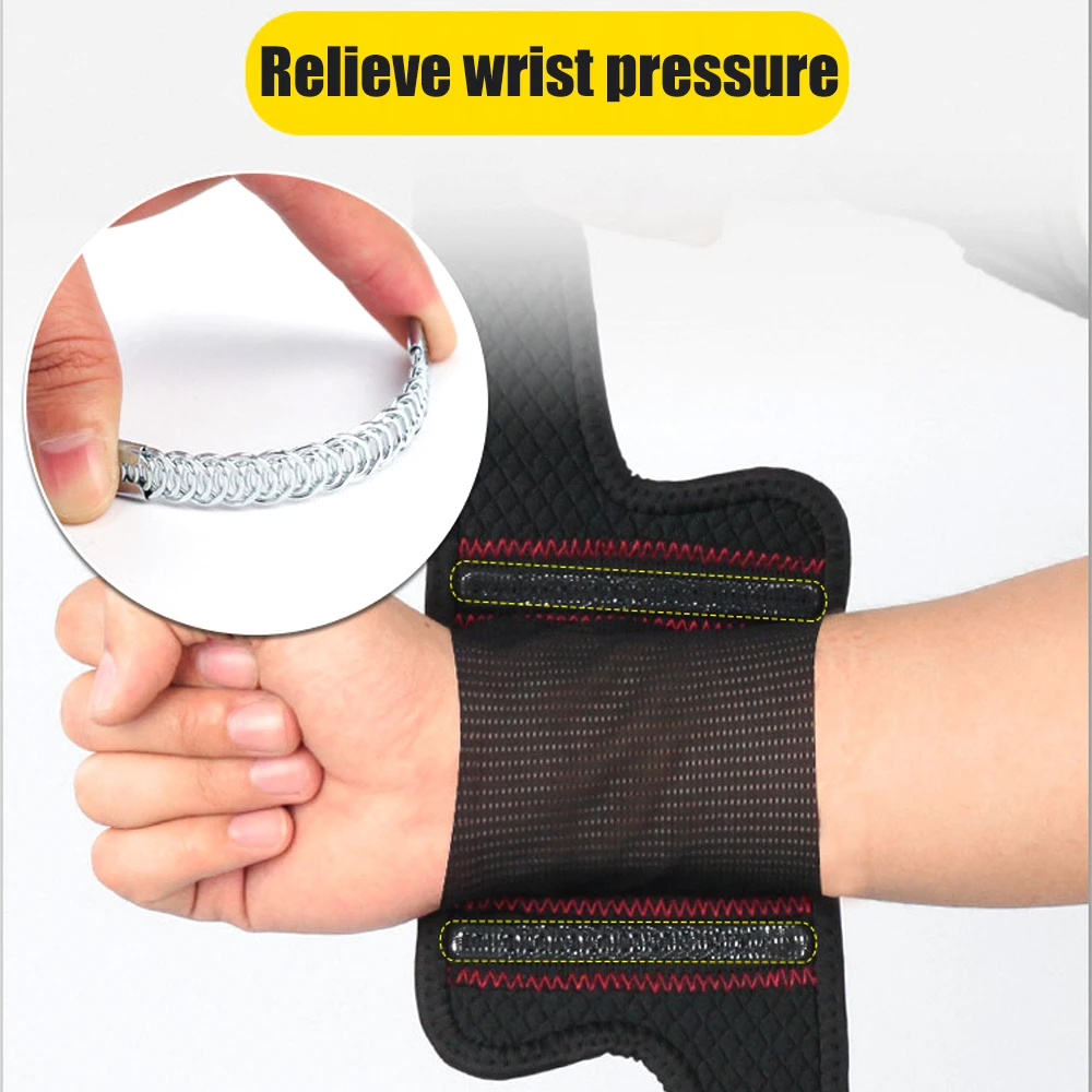 1Pcs Breathable Wrist Brace Wrist Wraps Support Adjustable Straps for Weightlifting Tendonitis Arthritis RSI Wrist Pain Relief sports wrist guards