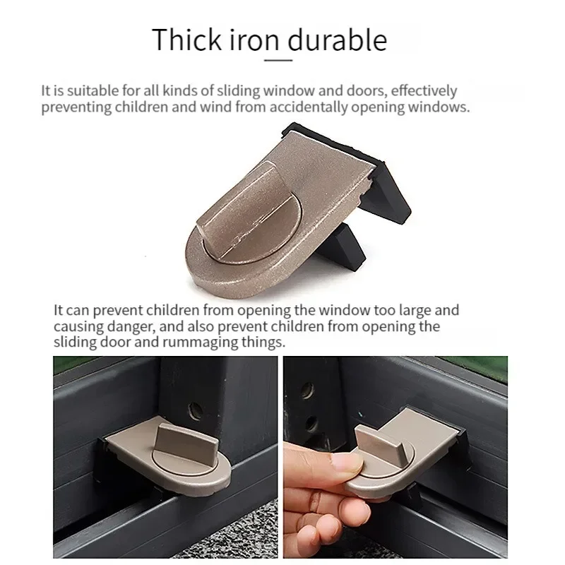 Child Lock Window Limit Protection Lock Push Window Adjustable Security Door Latch Anti-Theft Child Safety Lock