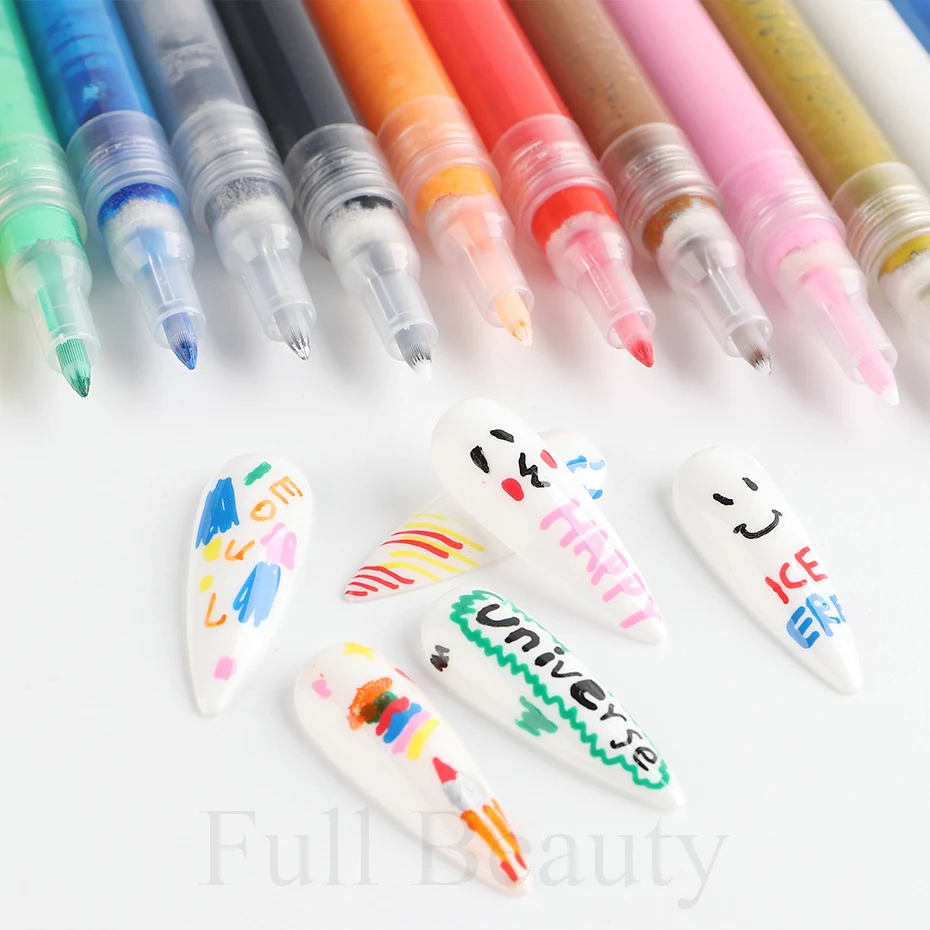 Professional Graffiti Nail Art Pen Drawing Abstract Stripe Lines Waterproof Nail Gel Polish Painting Liner Manicure Tools CH2062 4