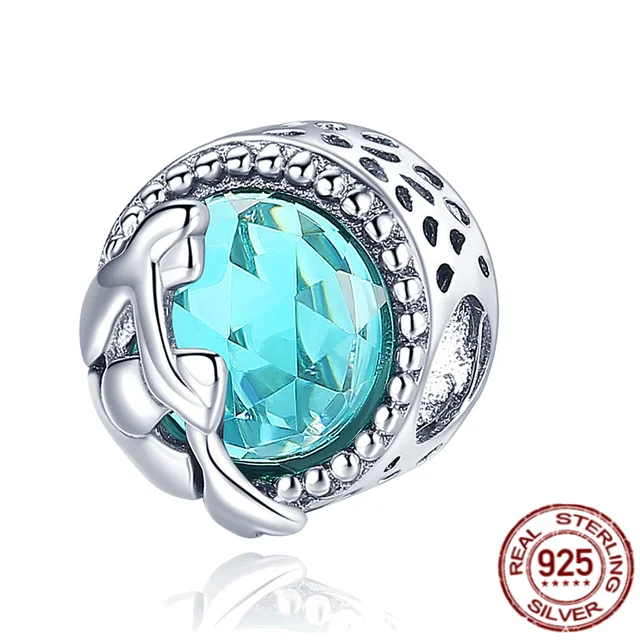 925 Sterling Silver Ocean Series Narwhal Charm Starfish Ocean Waves & Fish Beads Fit Pandora Bracelet DIY Pendant Woman Jewelry CMC894