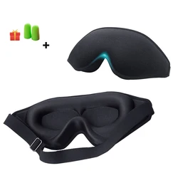 Comfortable 3D Memory Foam Sleep Eye Mask with Breathable Design (Black)