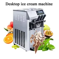 Soft Ice Cream Machines Commercial Sorbet Coolers Tricolor Desktop Sweet Cone Freezing Equipment Vending Machine 1