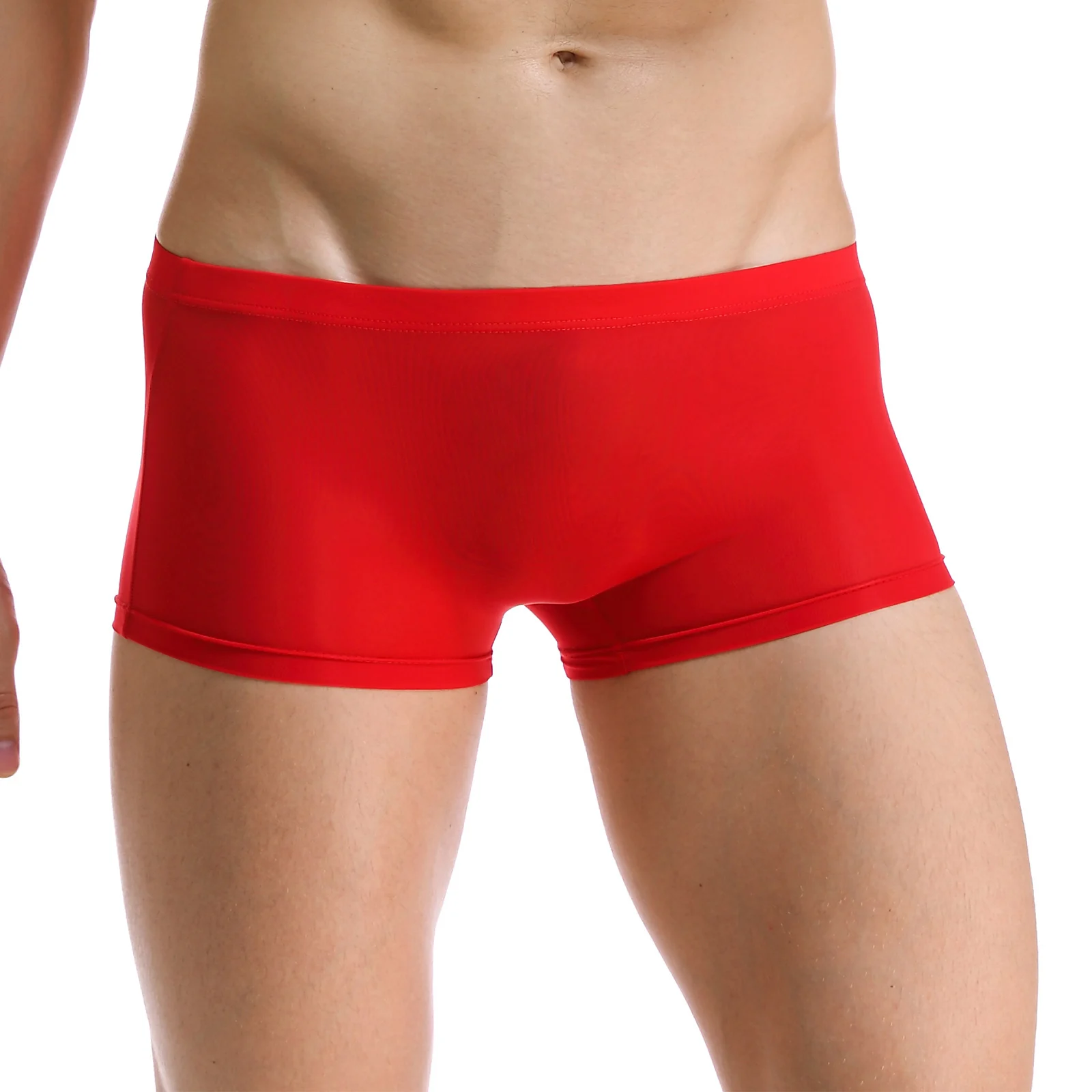 5er-Pack Höschen Herren Boxer Sexy Unterwäsche Eisseide Boxershorts Mann Ultradünne männliche durchsichtige Unterhose Boxershorts 5er-Pack – Detail 14