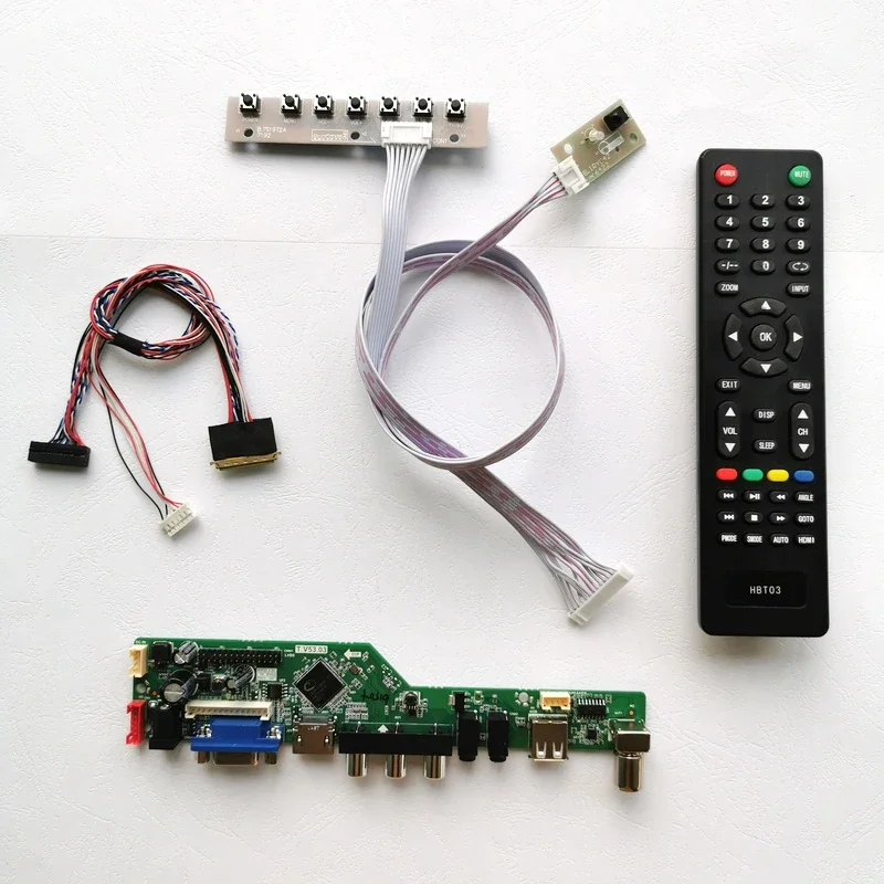 Per Ltn140At16/Ltn140At20 Notebook Pc Audio Vga Usb Rf Remote 14 "Wled Lvds 40-Pin 1366*768 Display Controller Card Kit Fai Da Te