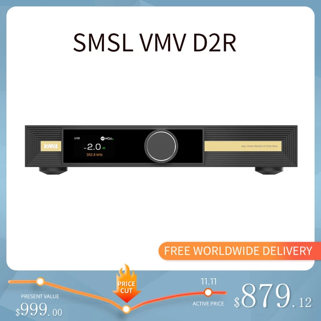 Smsl vmv d2r high-res audio dac bd34301ekv rohm chip bluetooth APTX-HD  MQA-CD xu316 dsd512 i2s mit fernbedienung - AliExpress