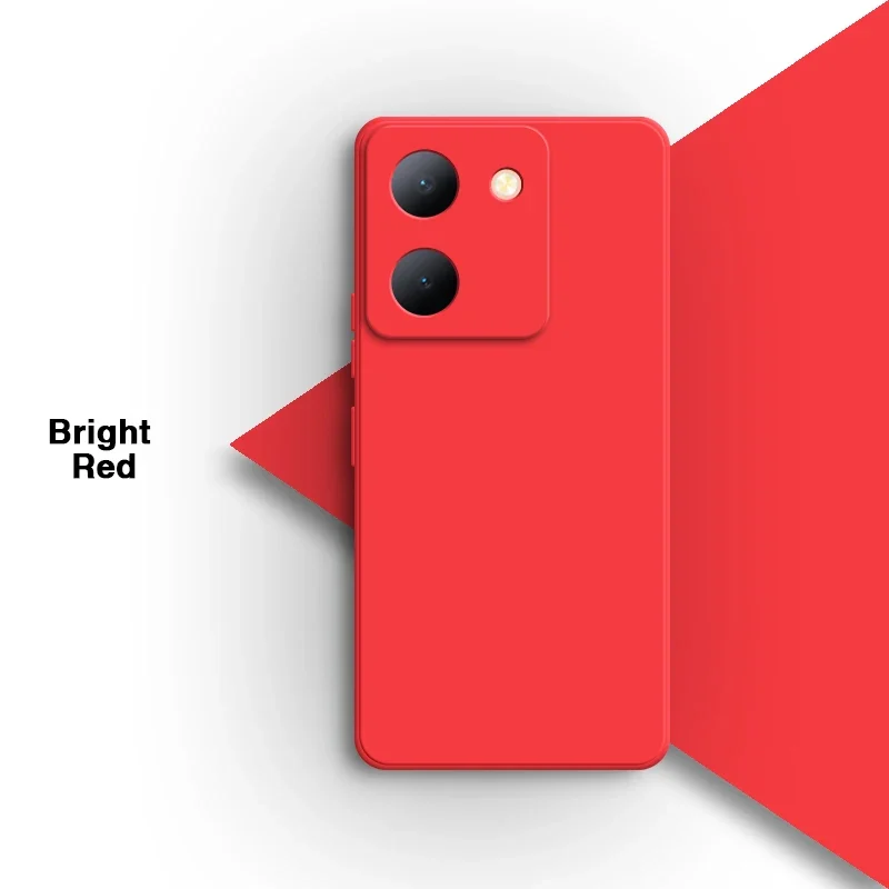 Classic Square Liquid Silicone Back Cover with Internal Flocking