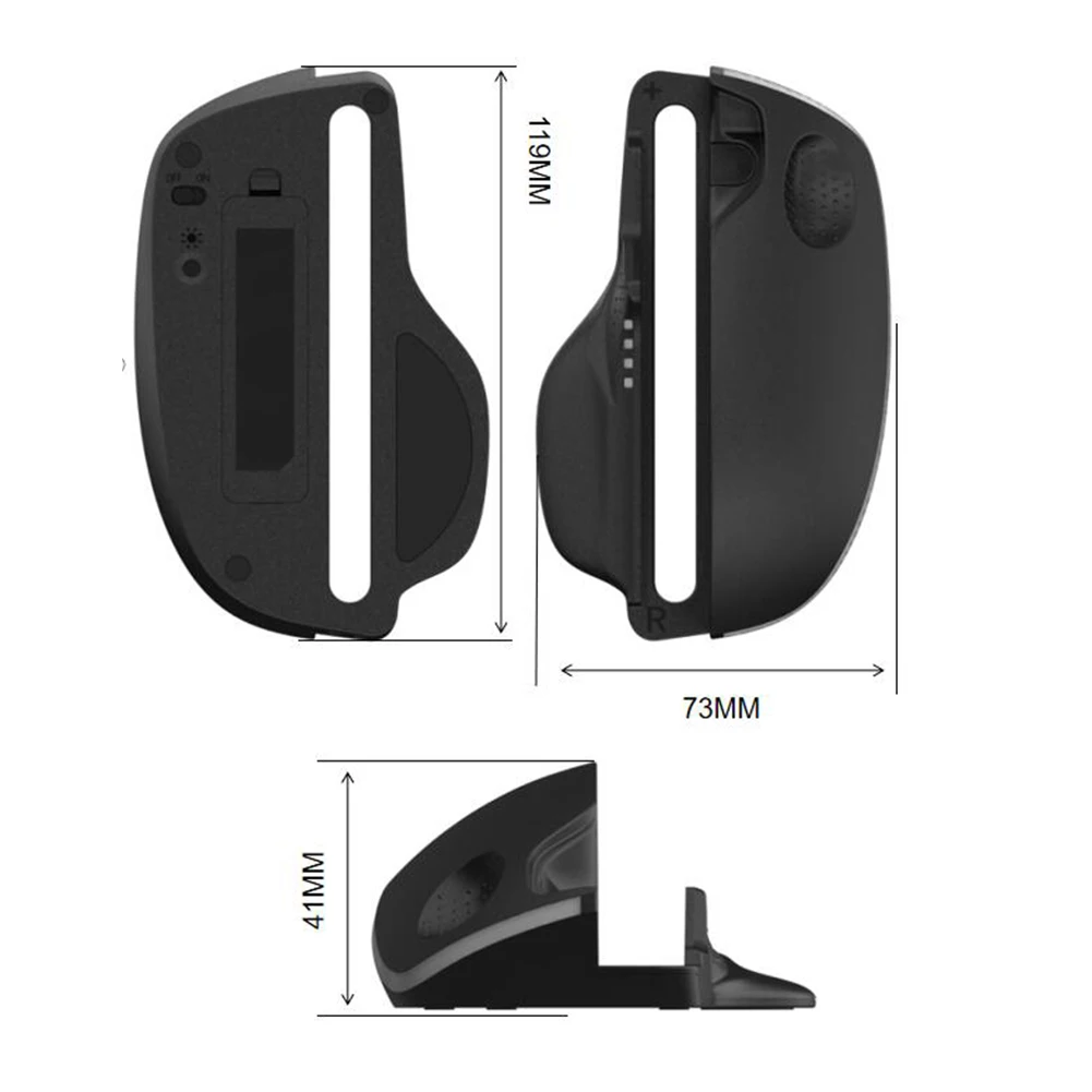 1 Paio di Impugnature per Mouse con Controllo Stabile per Giochi di Sparatutto, Set di Impugnature per Mouse da Gioco per Accessori Gaming Switch2 - immagine 5
